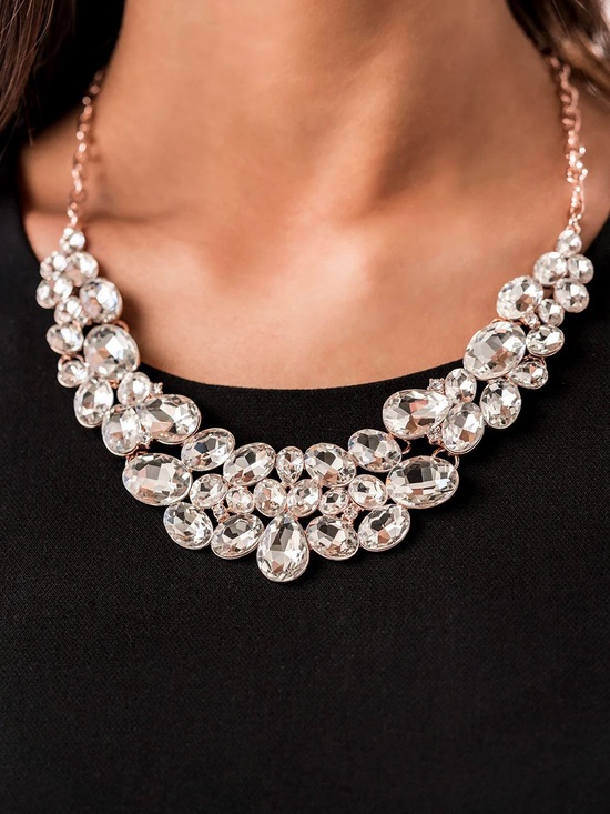 Jewelry - Crystal Statement Bib Necklace & Earrings Set